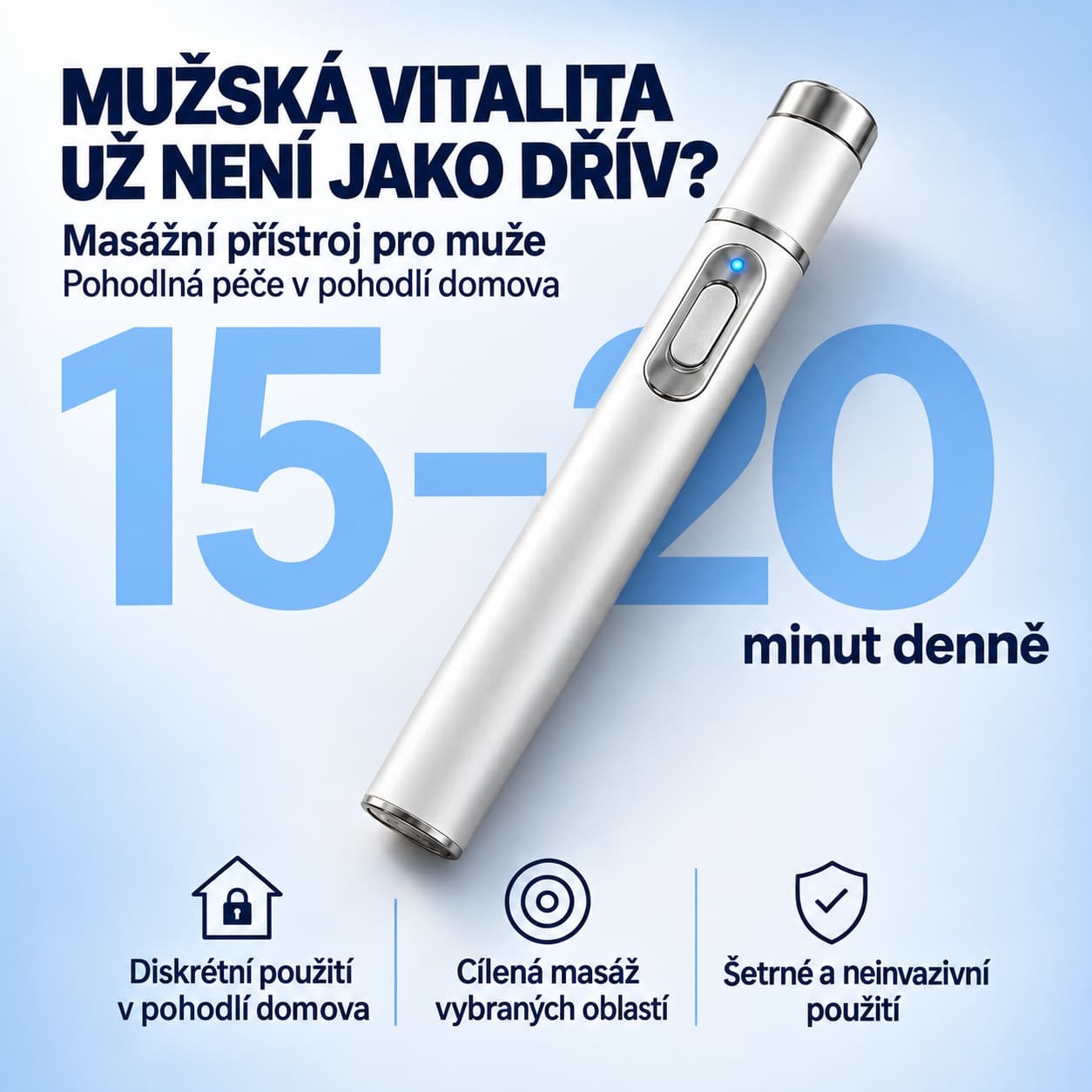 💪💪💪 Podpořte svou vitalitu. Získejte zpět jistotu v intimních chvílích.Pokročilá terapie rázovou vlnou pro podporu sexuálního komfortu mužů a úlevu od potíží svalů, kloubů a šlach.👩‍❤️‍👨👩‍❤️‍👨👩‍❤️‍👨