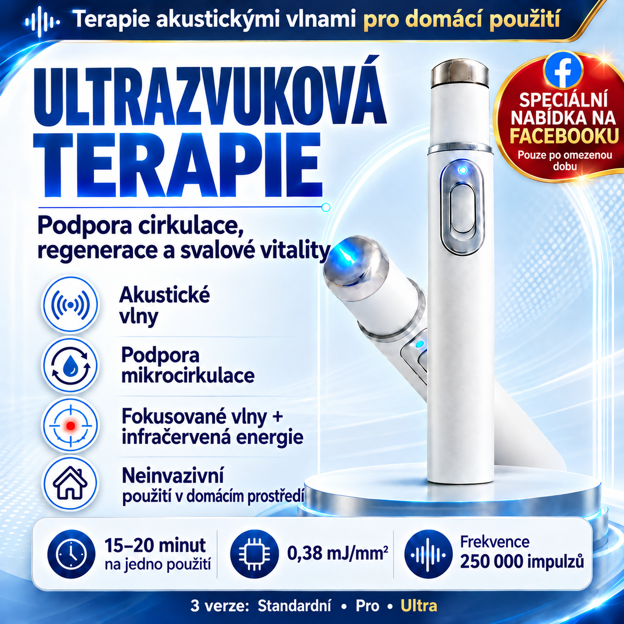 😍😍 Podpořte svou vitalitu. Získejte zpět jistotu v intimních chvílích.Pokročilá terapie rázovou vlnou pro podporu sexuálního komfortu mužů a úlevu od potíží svalů, kloubů a šlach.💪💪