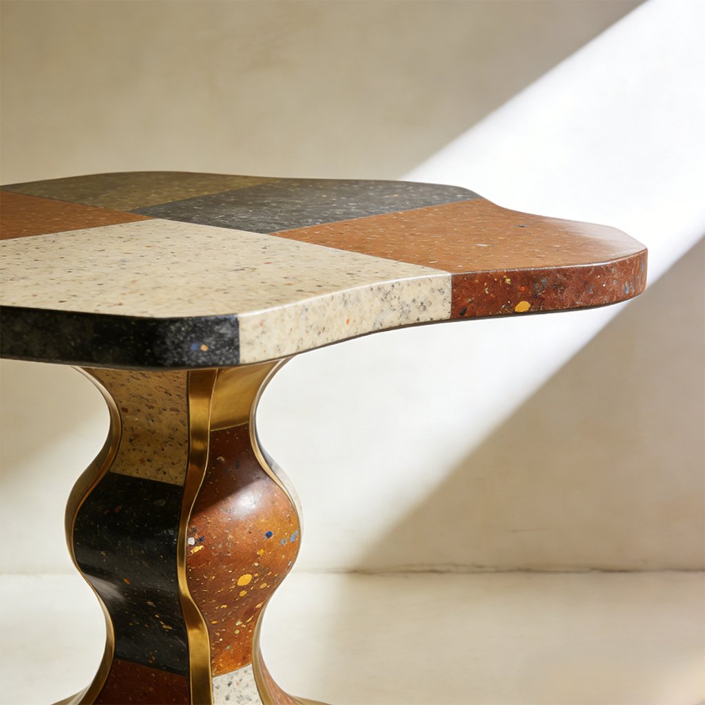 Modern minimalist coffee table in living room setting