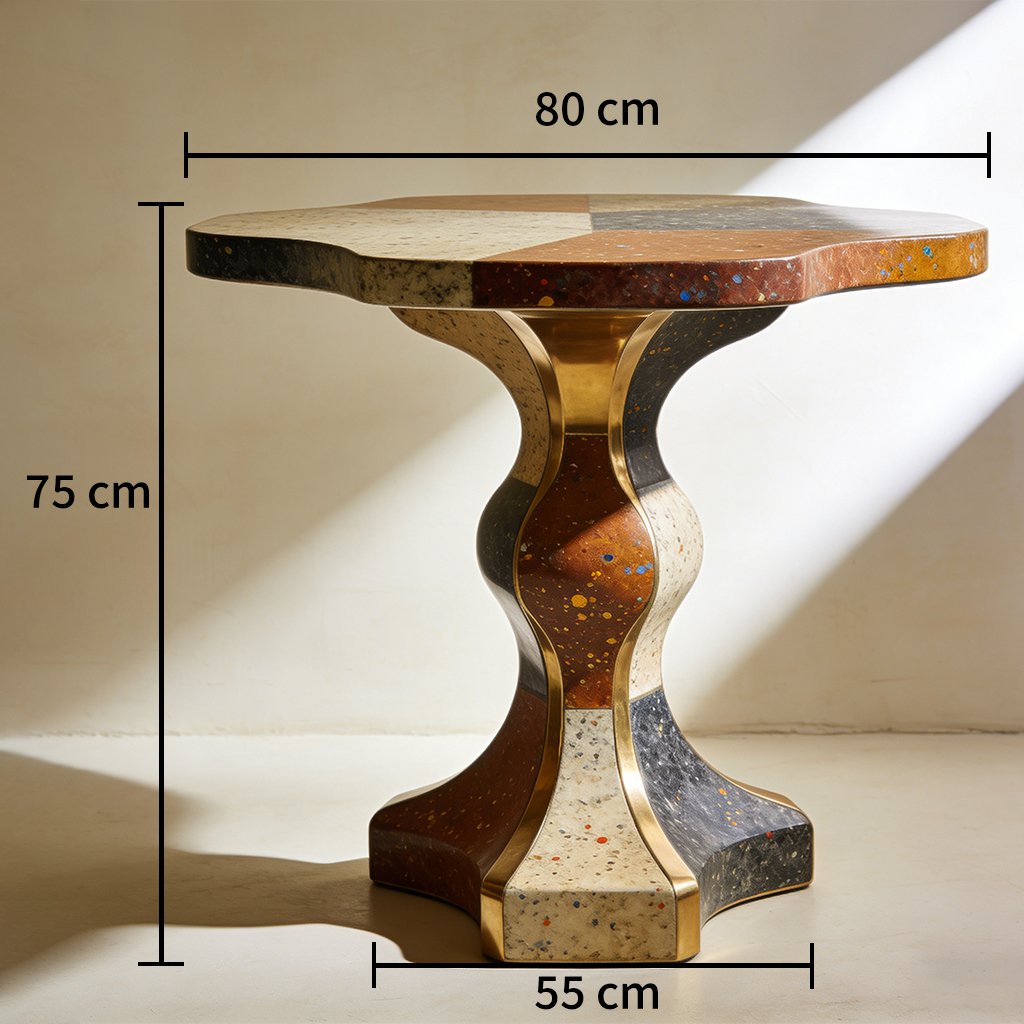 Minimalist design coffee table with decor items