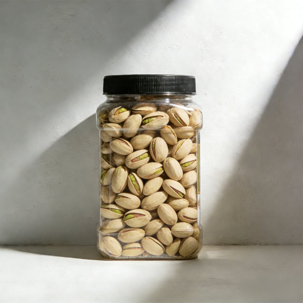 Close-up of roasted pistachios in a bowl