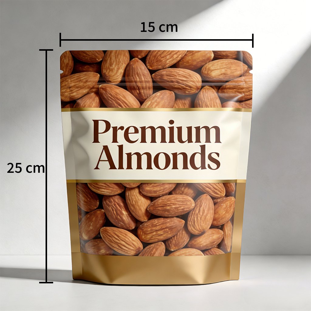 Healthy Nut Almonds snack pack on kitchen counter