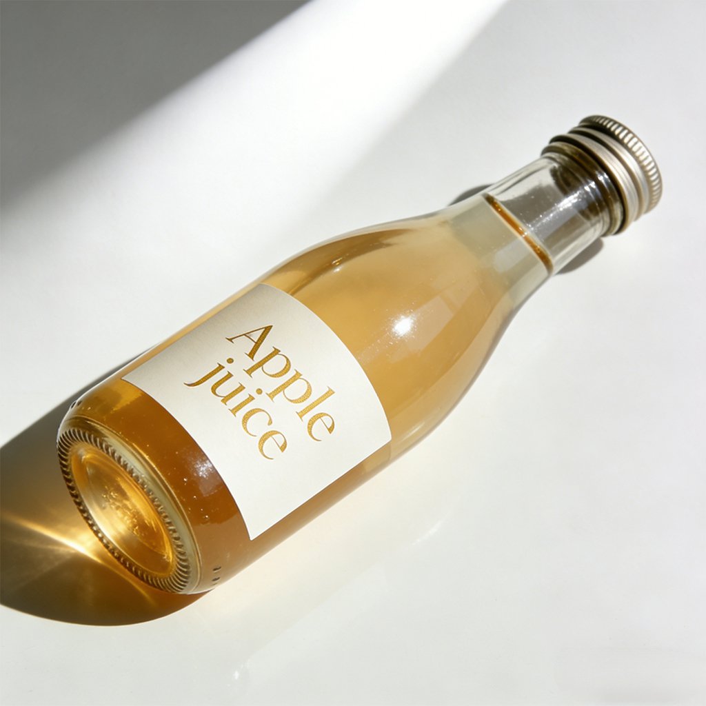 Refreshing apple juice beverage bottles pack