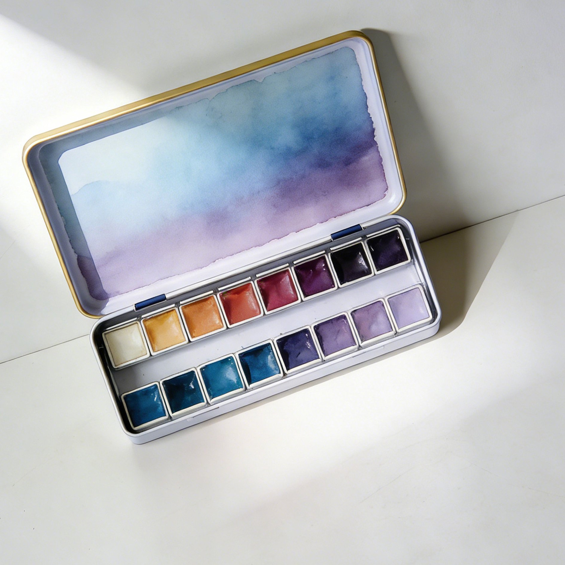 Watercolor Paint Set with vivid colors for artists