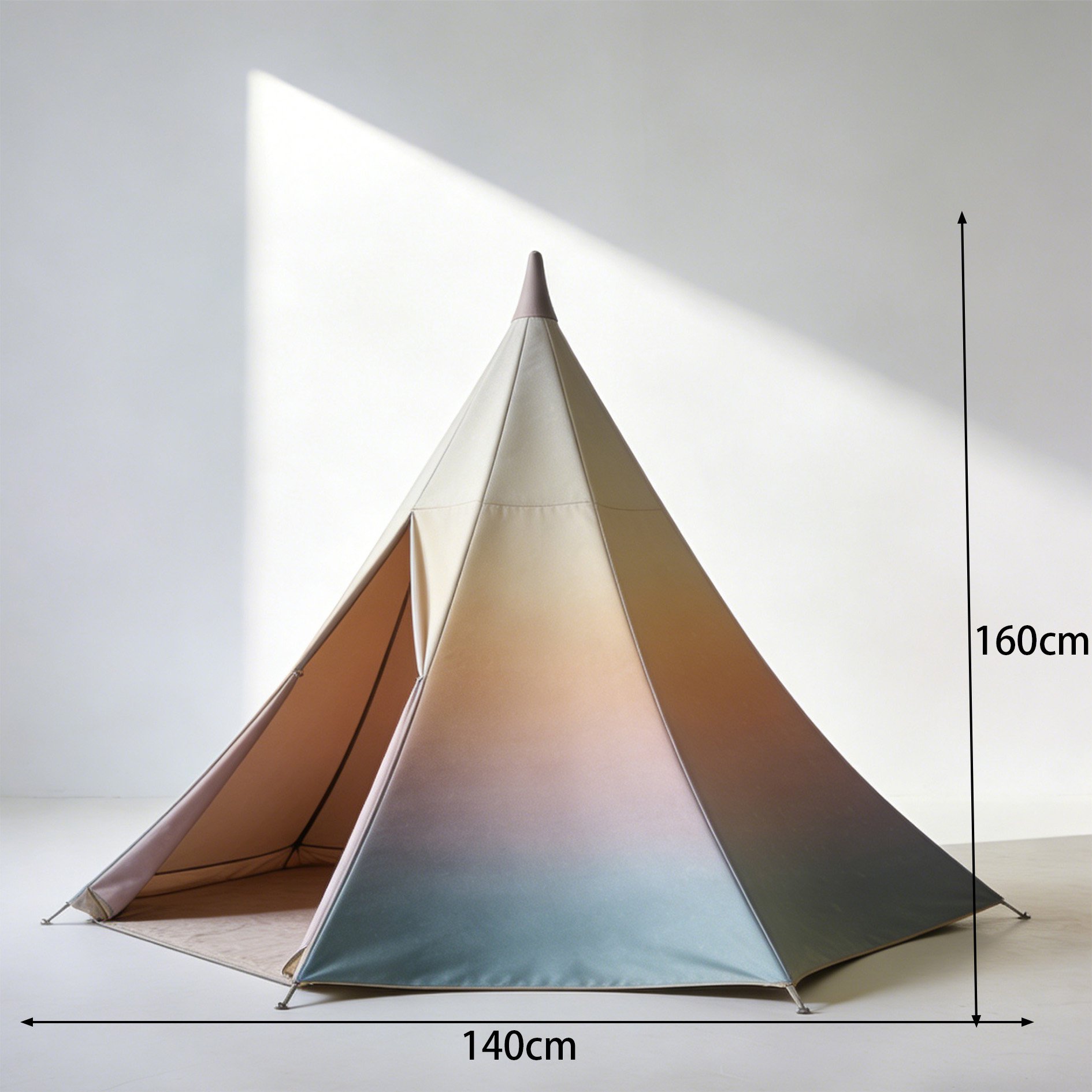 Four-season camping tent with waterproof rainfly