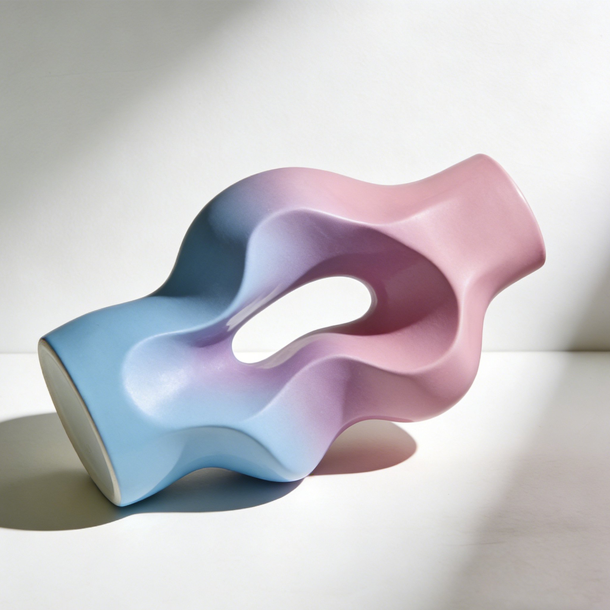 Modern minimalist home decor ornament displayed on a wooden shelf