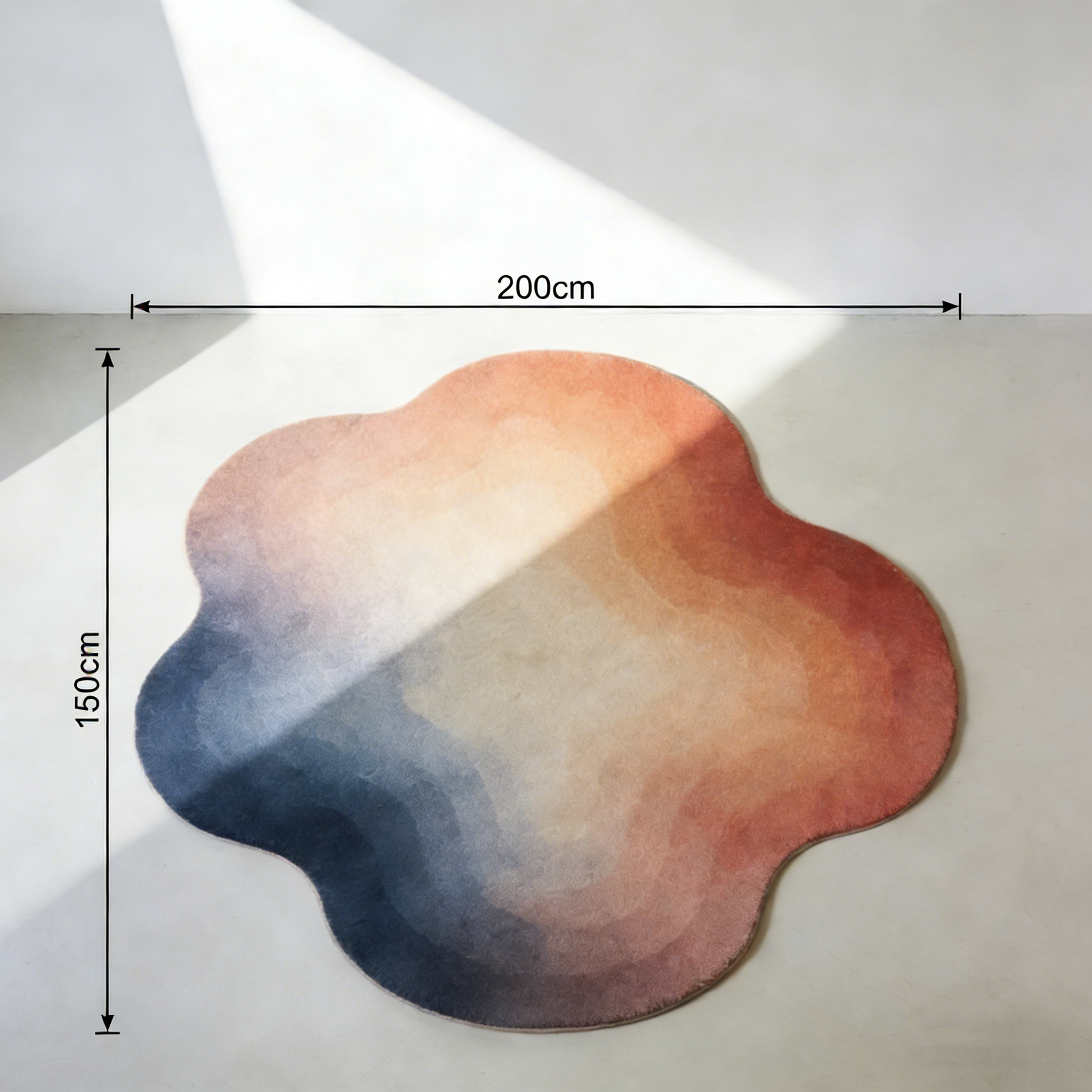 flower shaped sfumato carpet