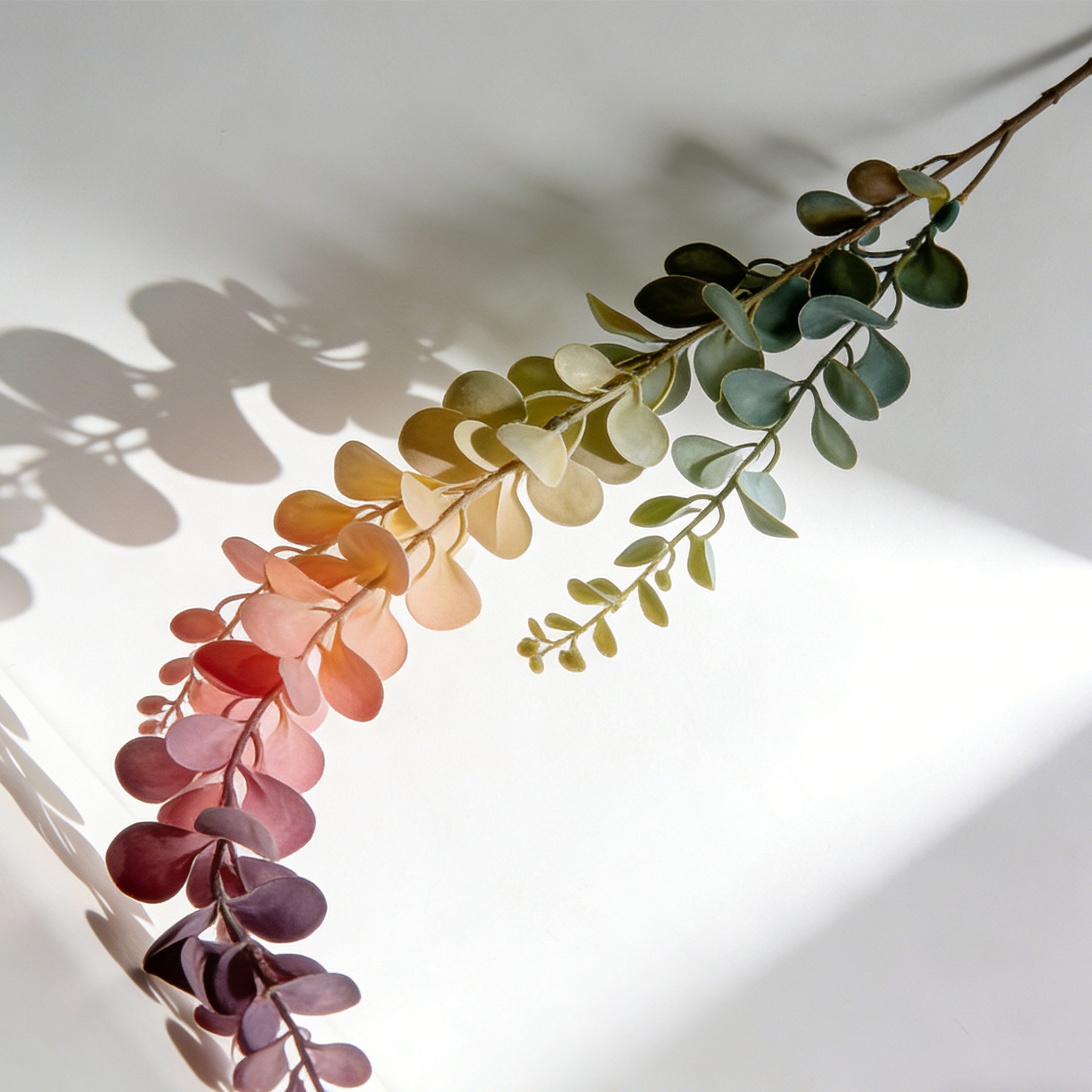 Colorful faux flower garlands for home decoration