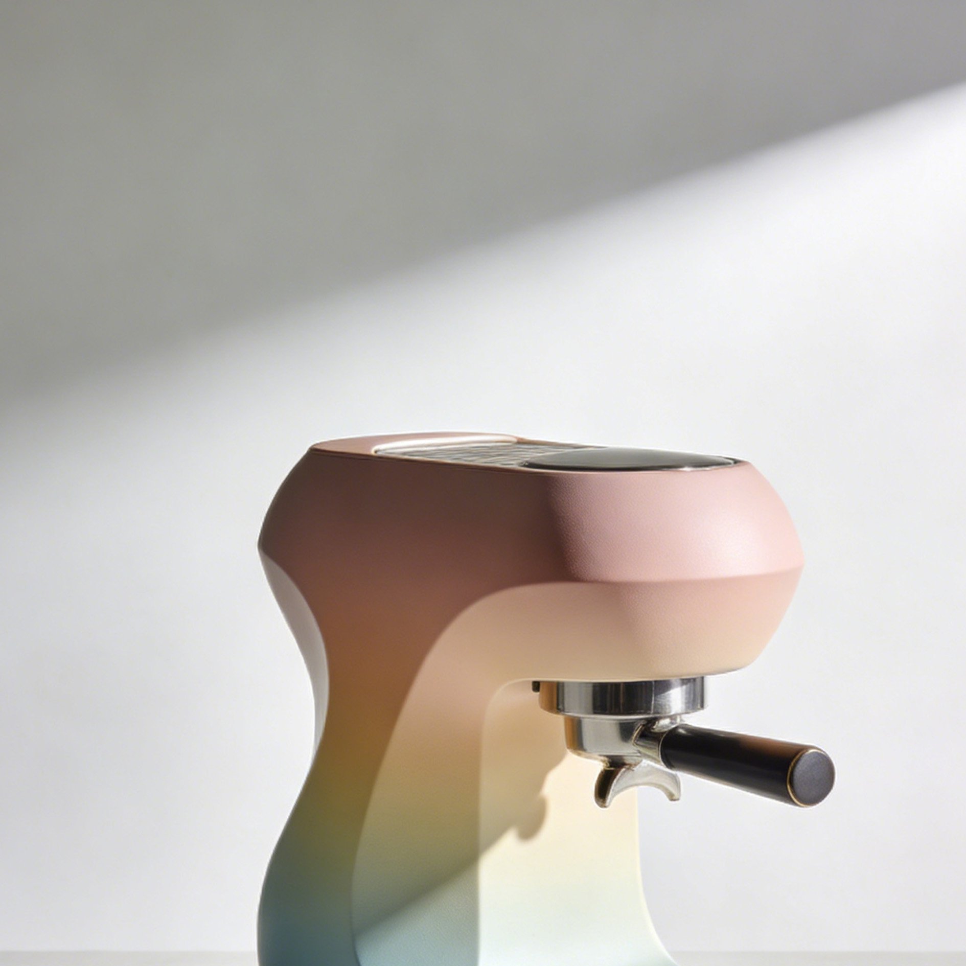 Color gradient coffee machine with modern design