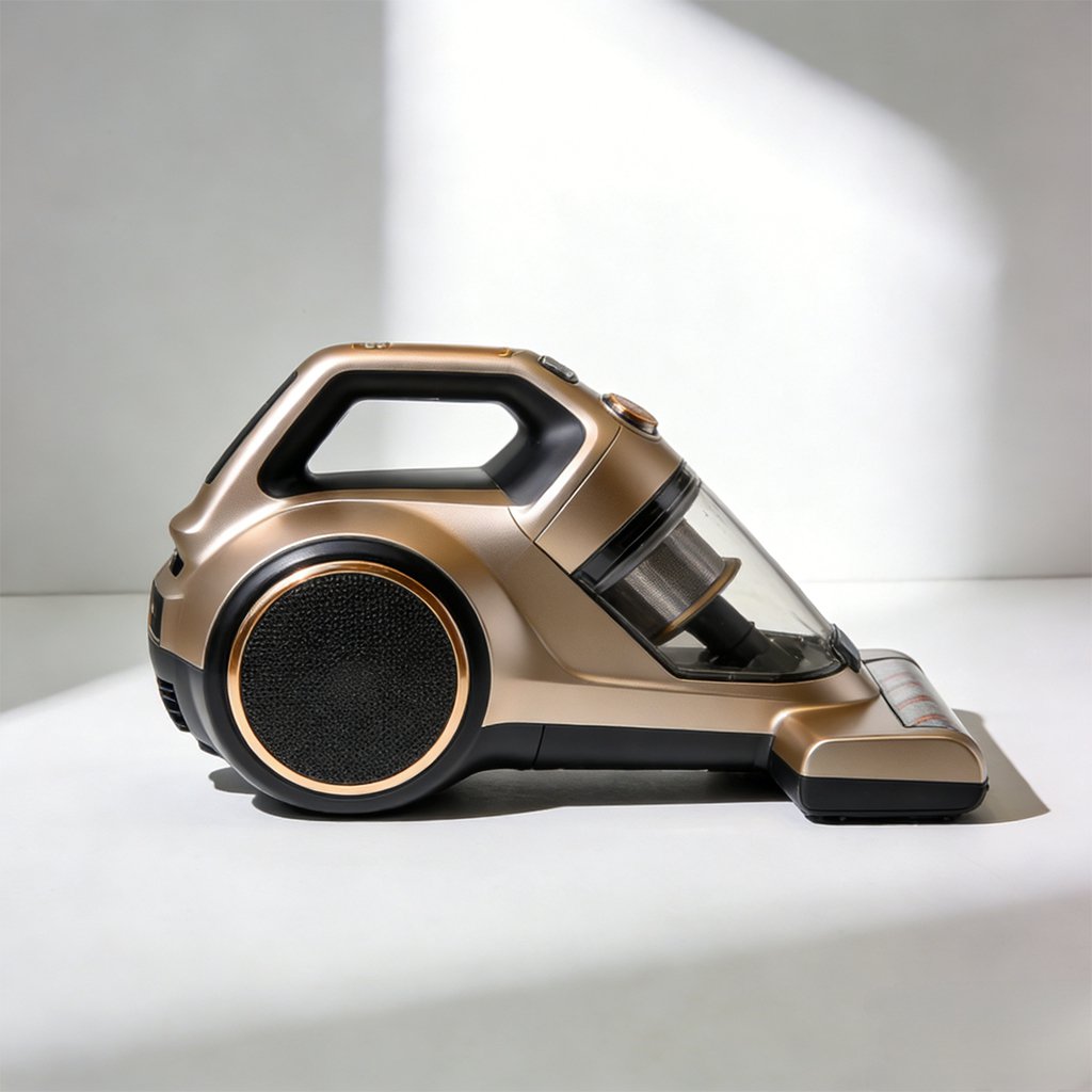 Mini Home Dust Mite Remover in action on a mattress