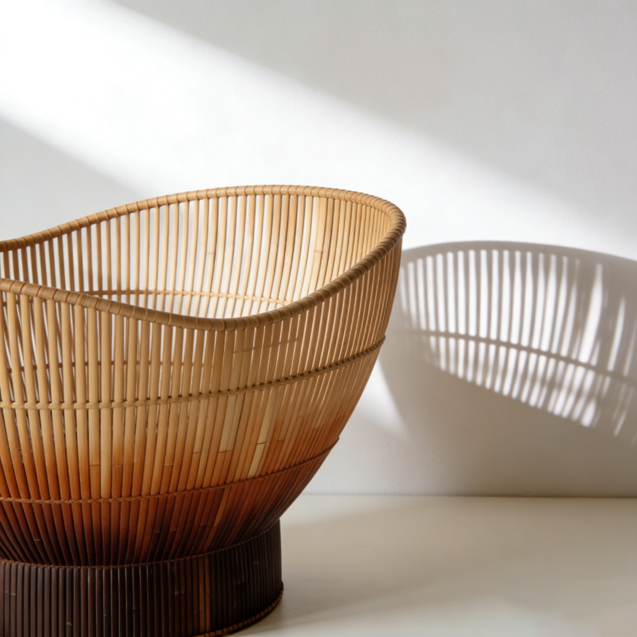 3-Pack Bamboo Woven Storage Baskets