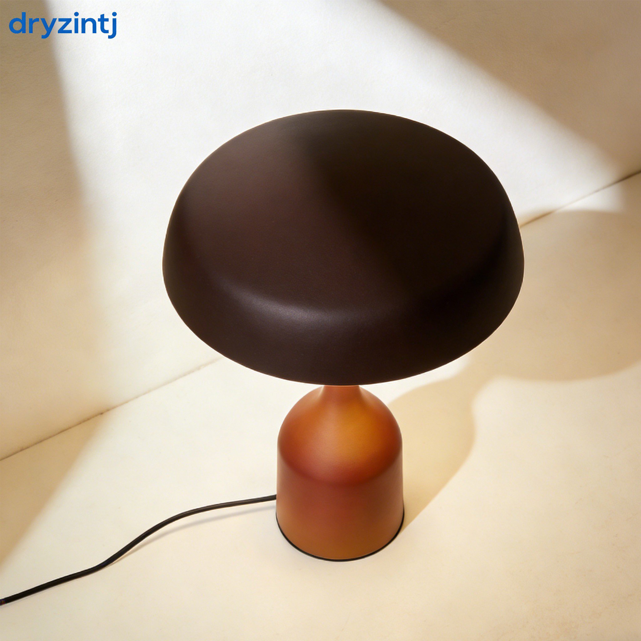 Desk lamp on office workspace table