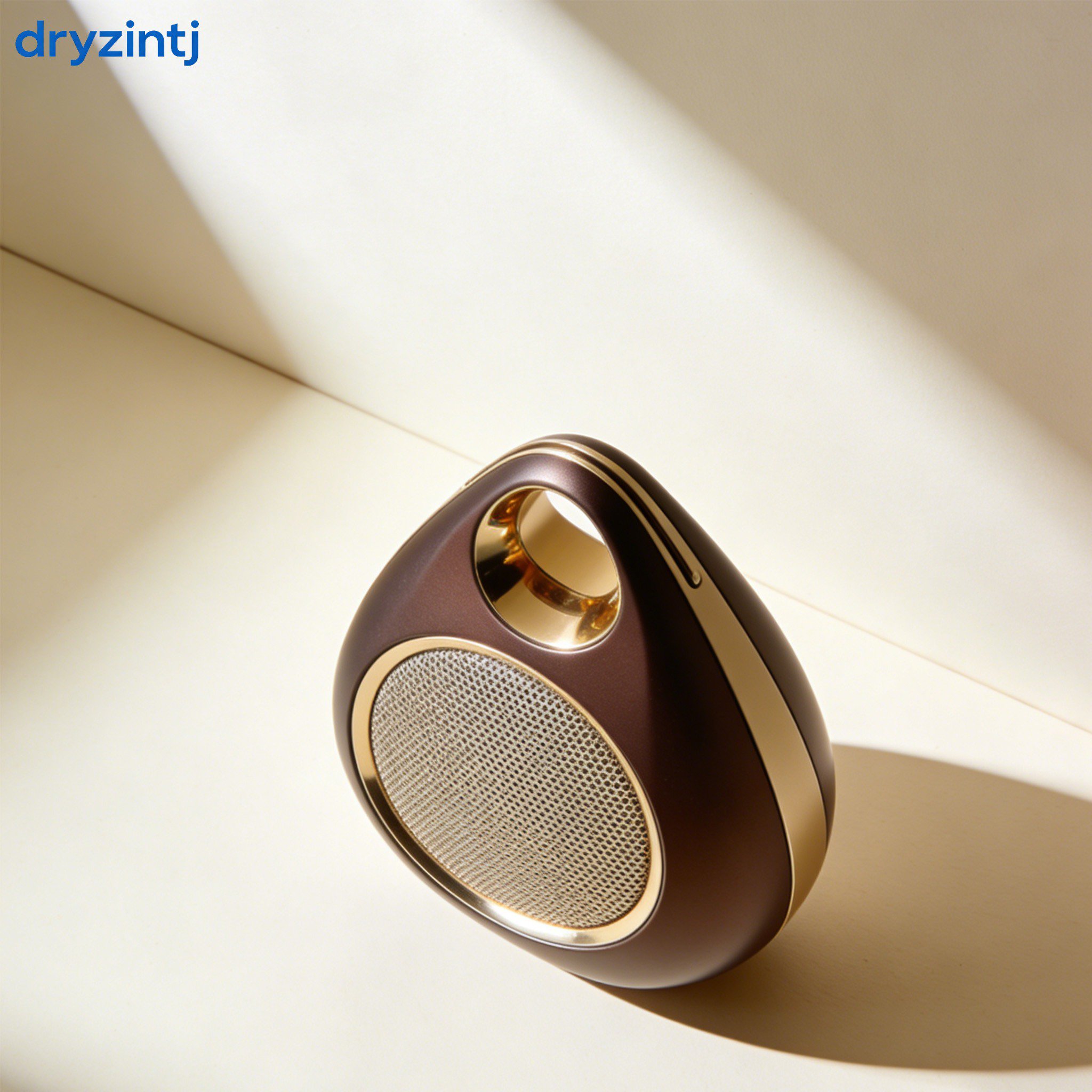 Wireless speaker playing music outdoors