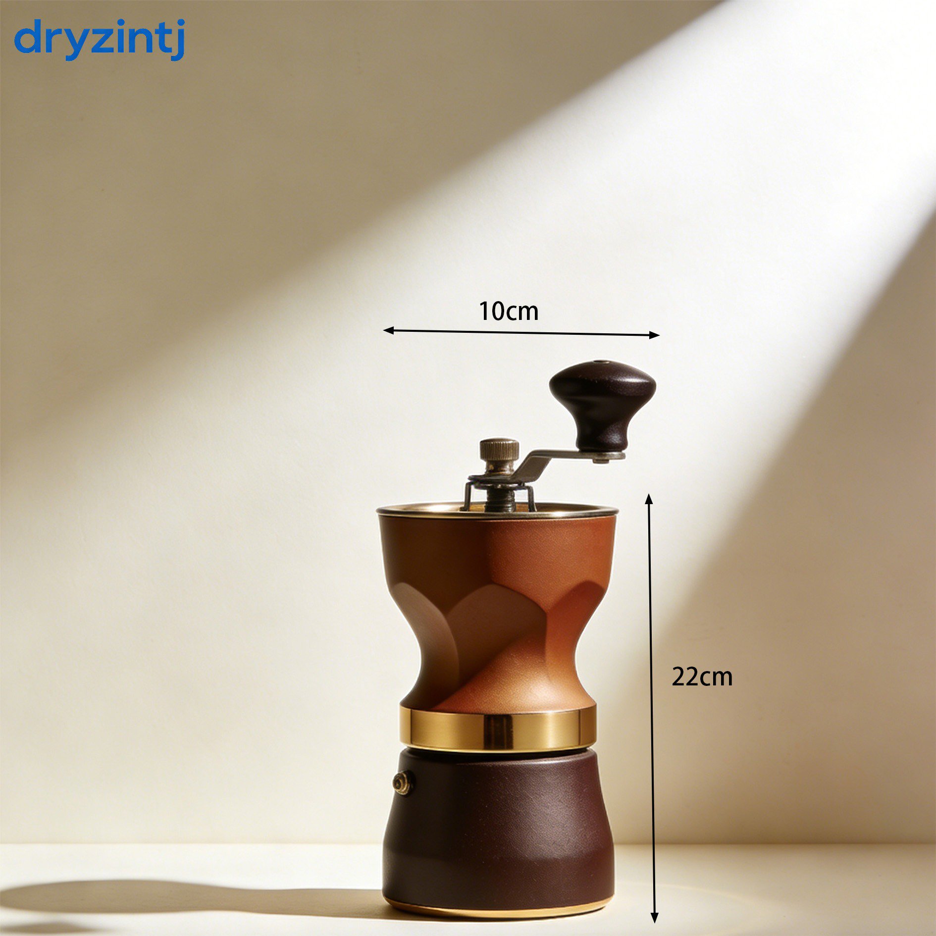 Sleek coffee grinder with stainless steel design