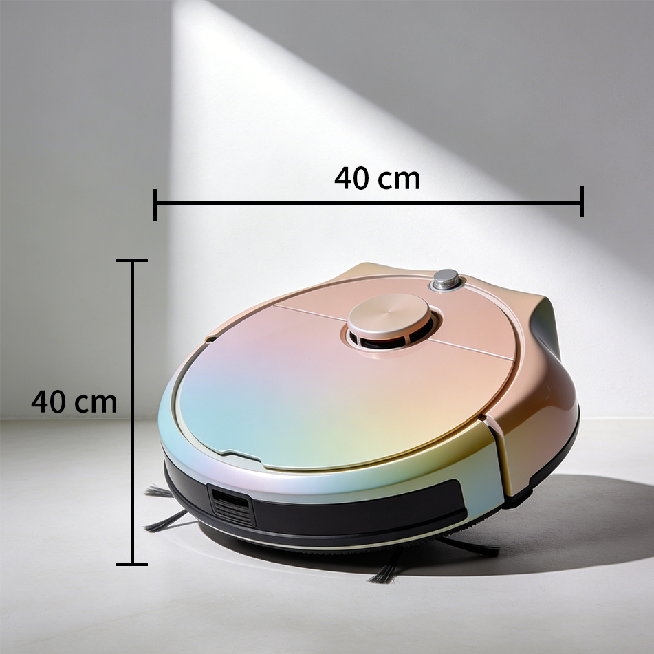 WiFi-connected robotic vacuum in living room