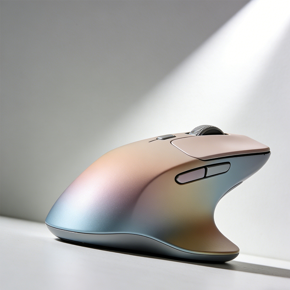 Silent Office Mouse with ergonomic design on office desk