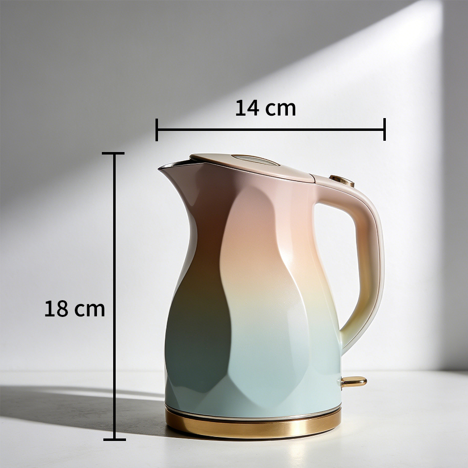 Stainless steel household kettle close-up