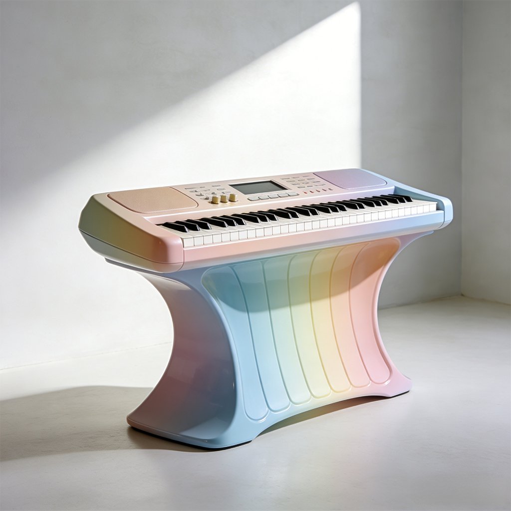 Compact electronic keyboard with rechargeable battery