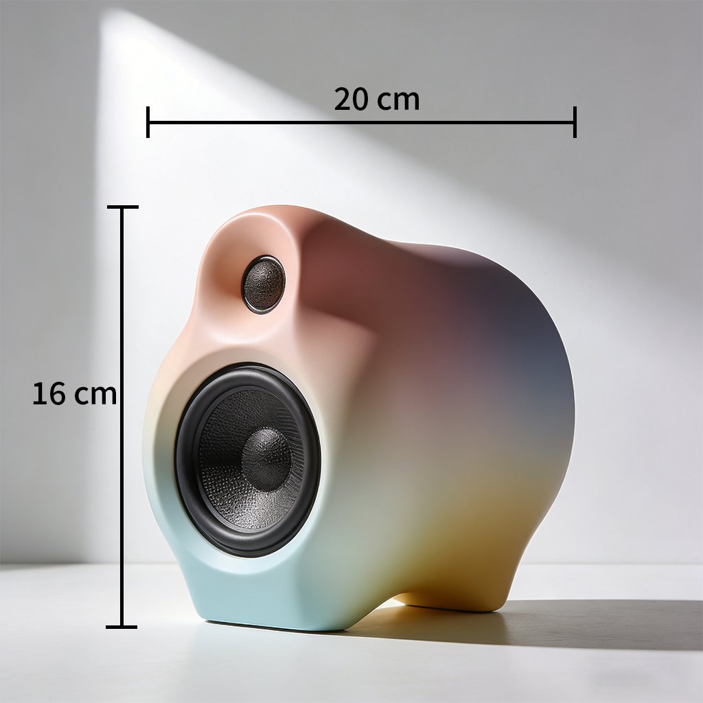 Compact projector displaying movie on wall