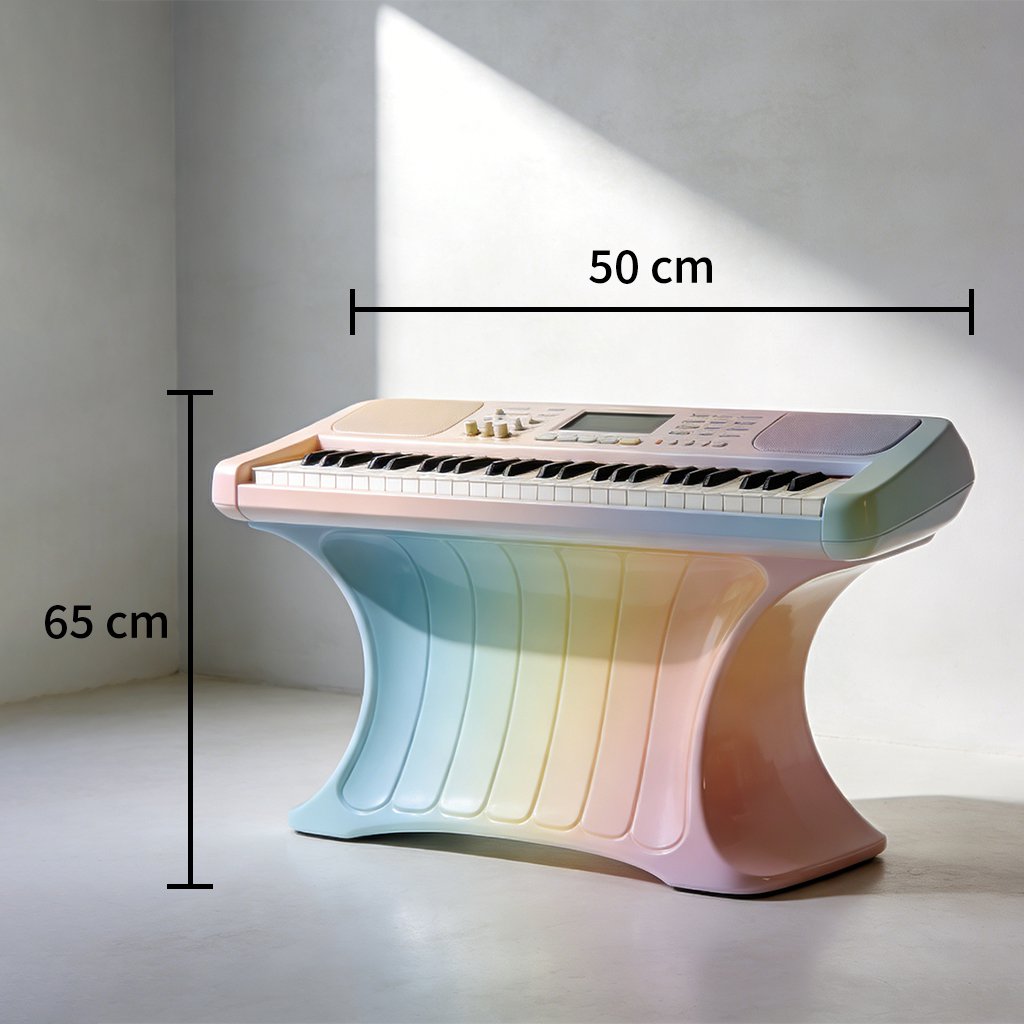 Lightweight portable keyboard for travel and practice