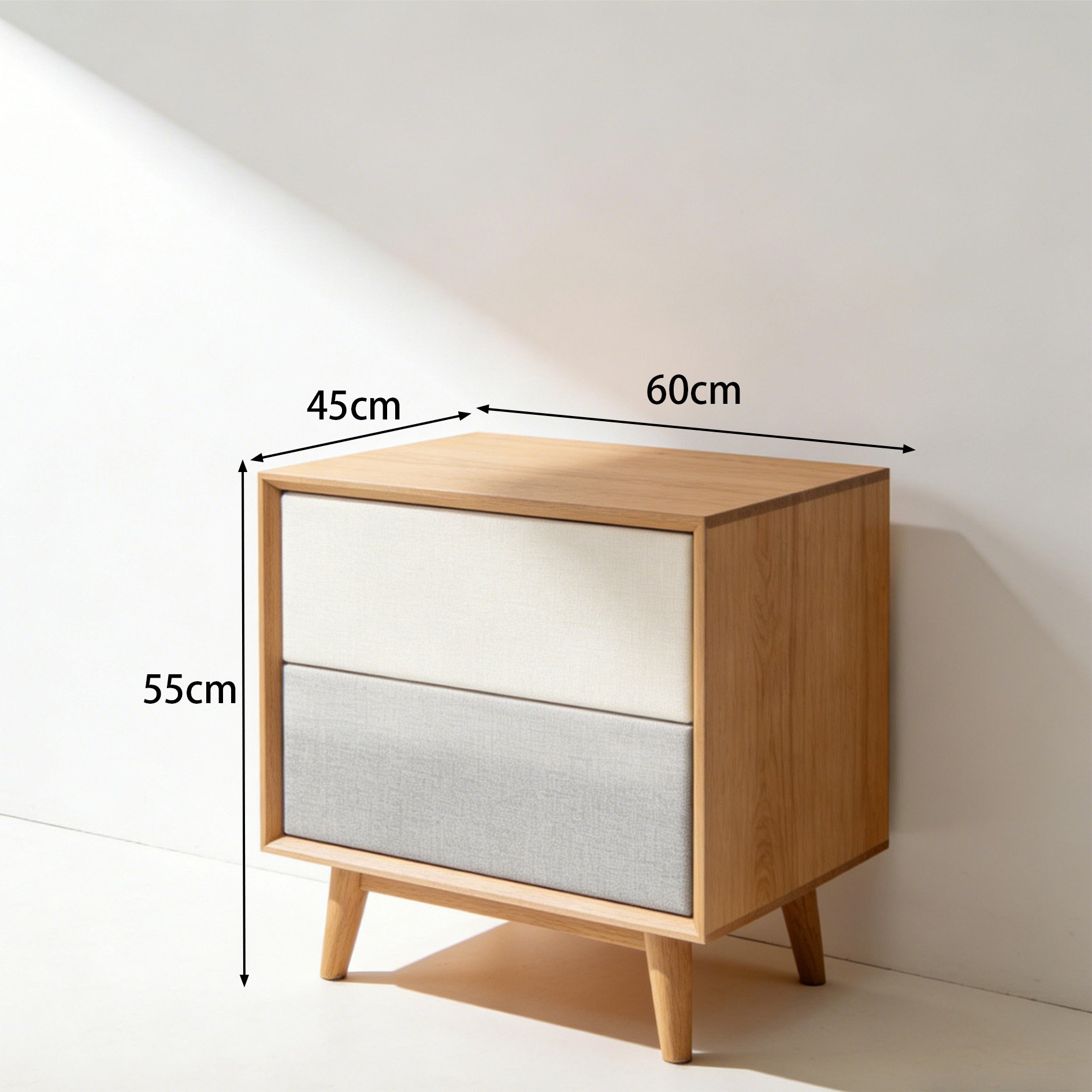 Compact storage table for bedrooms and apartments