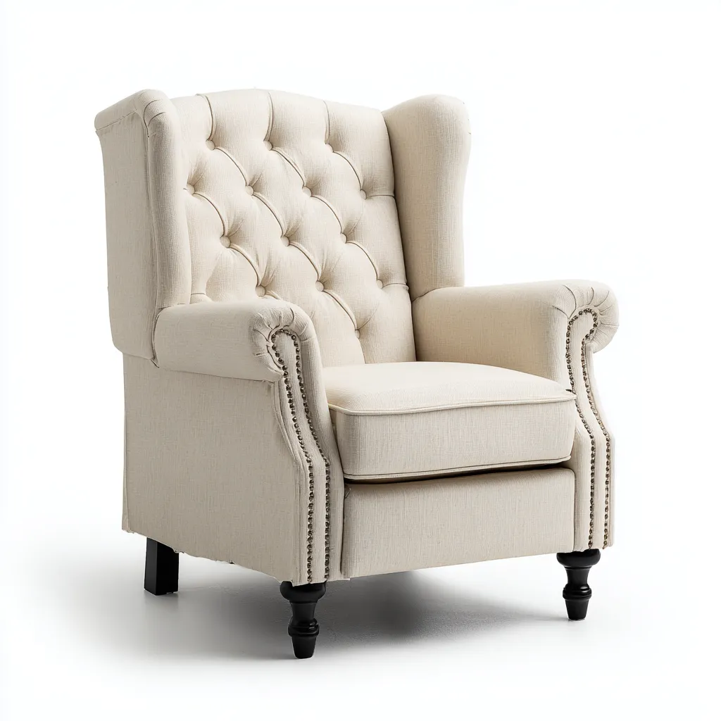 Fauteuil relax Tissu 88x82x104 cm Beige - Style classique-Havengetio
