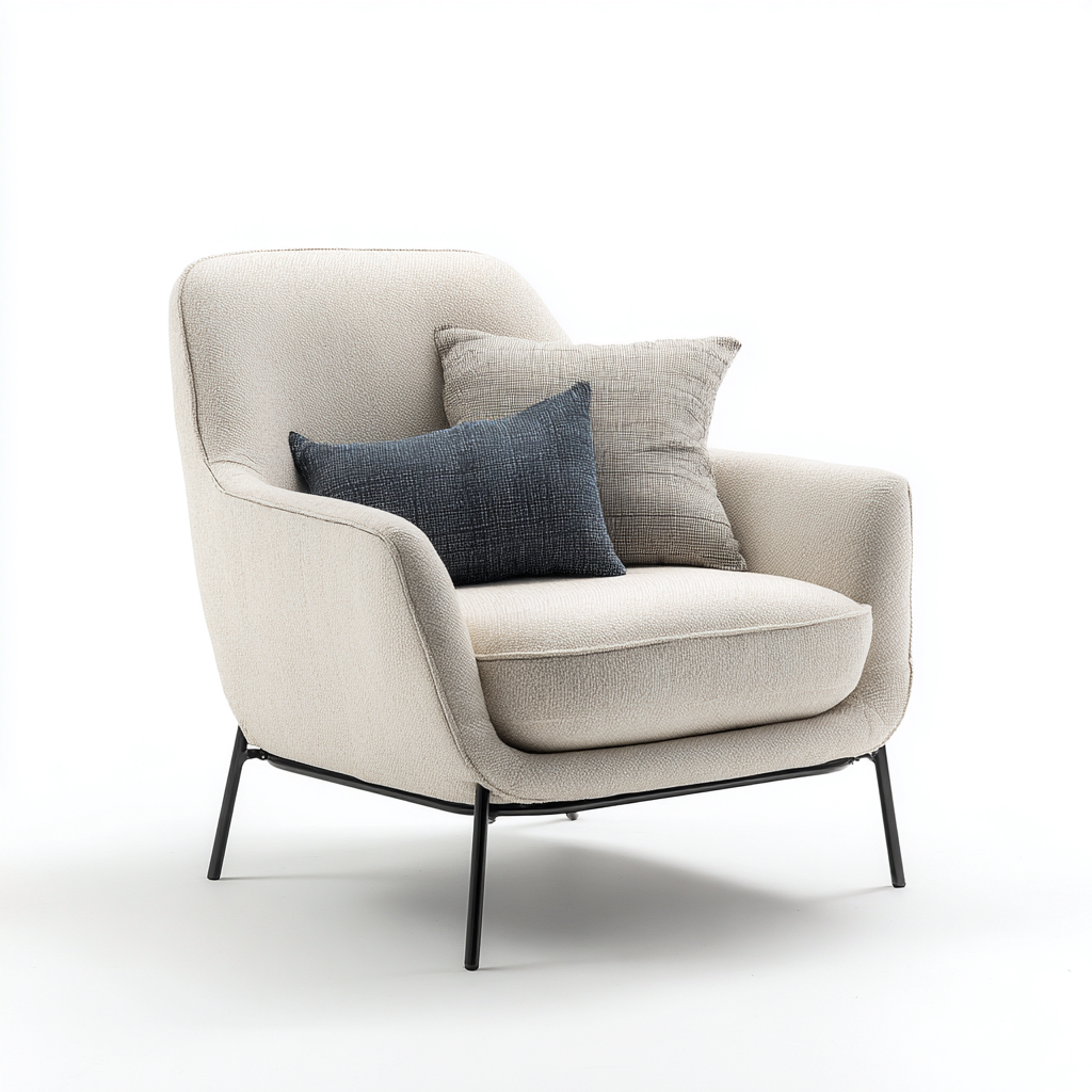 Fauteuil de jardin en tissu 78x76x82 cm - beige - siège extérieur confortable-Havengetio