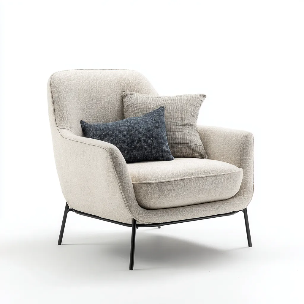 Fauteuil de jardin en tissu 78x76x82 cm - beige - siège extérieur confortable-Havengetio