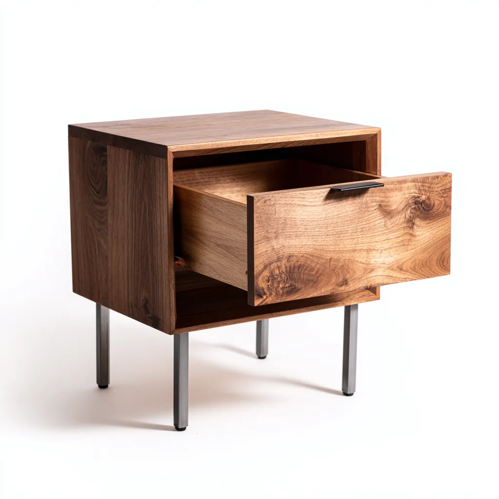 Table de chevet 45x35x55 cm - marron - design moderne-Havengetio