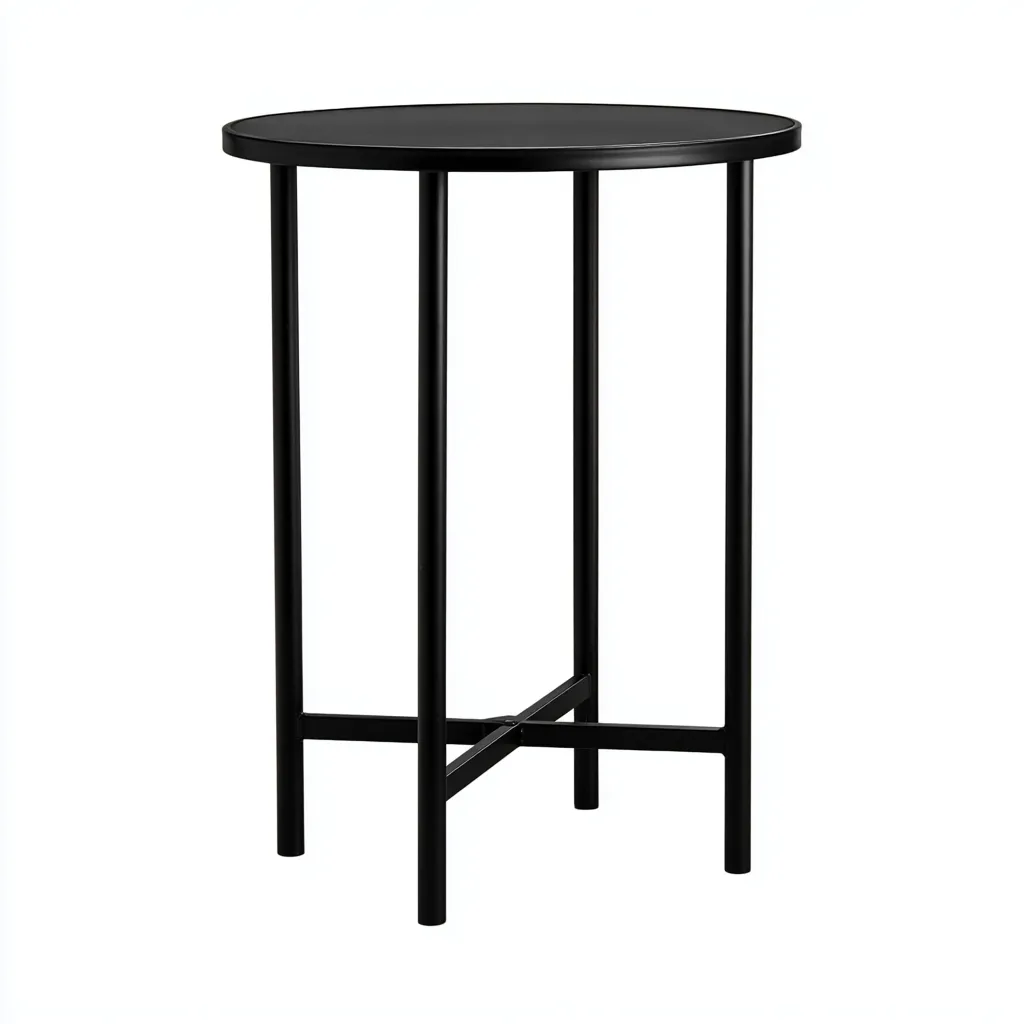 Table de jardin 50x50x70 cm - noir - design moderne-Havengetio