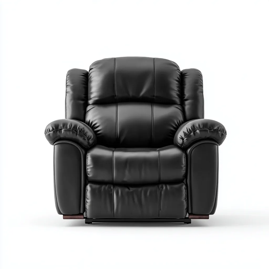Fauteuil relax cuir 90 x 95 x 105 cm - noir - design ergonomique-Havengetio