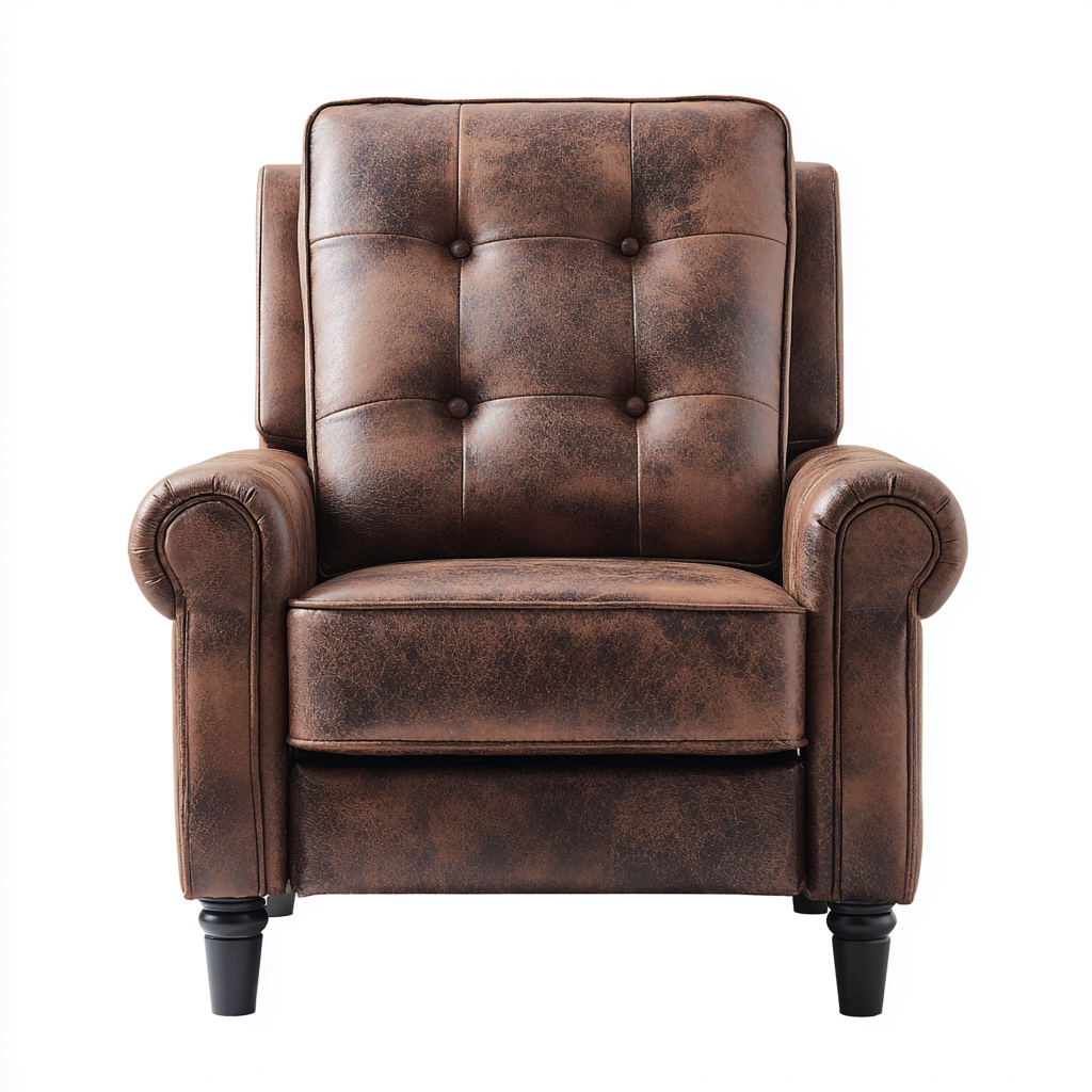 Fauteuil relax Cuir 86x82x102 cm Brun - Style classique-Havengetio