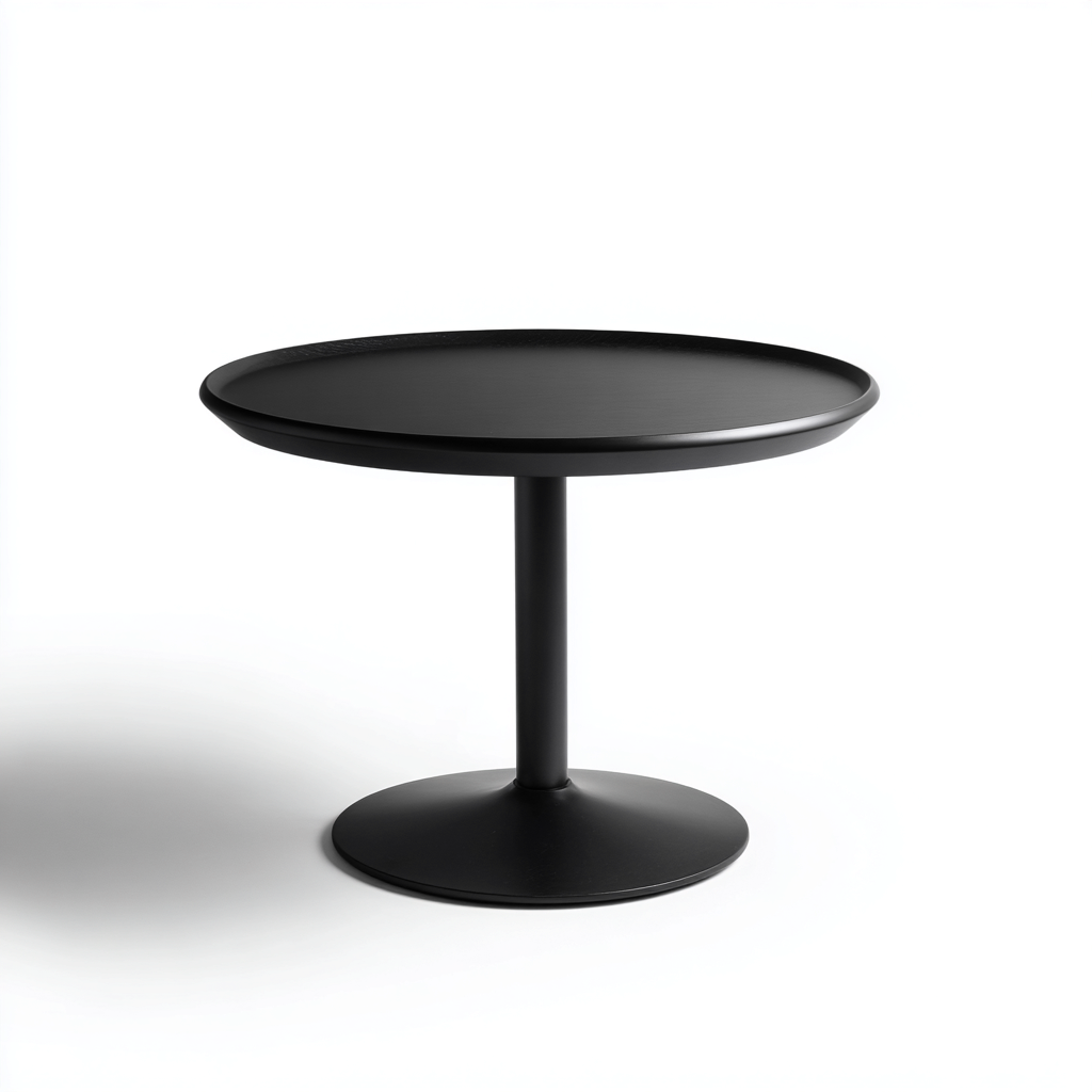 Table de jardin aluminium 60-60-48 cm - noir - design moderne-Havengetio