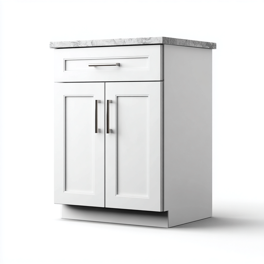 Meuble de rangement de cuisine 60x45x90 cm - blanc-gris - design moderne-Havengetio