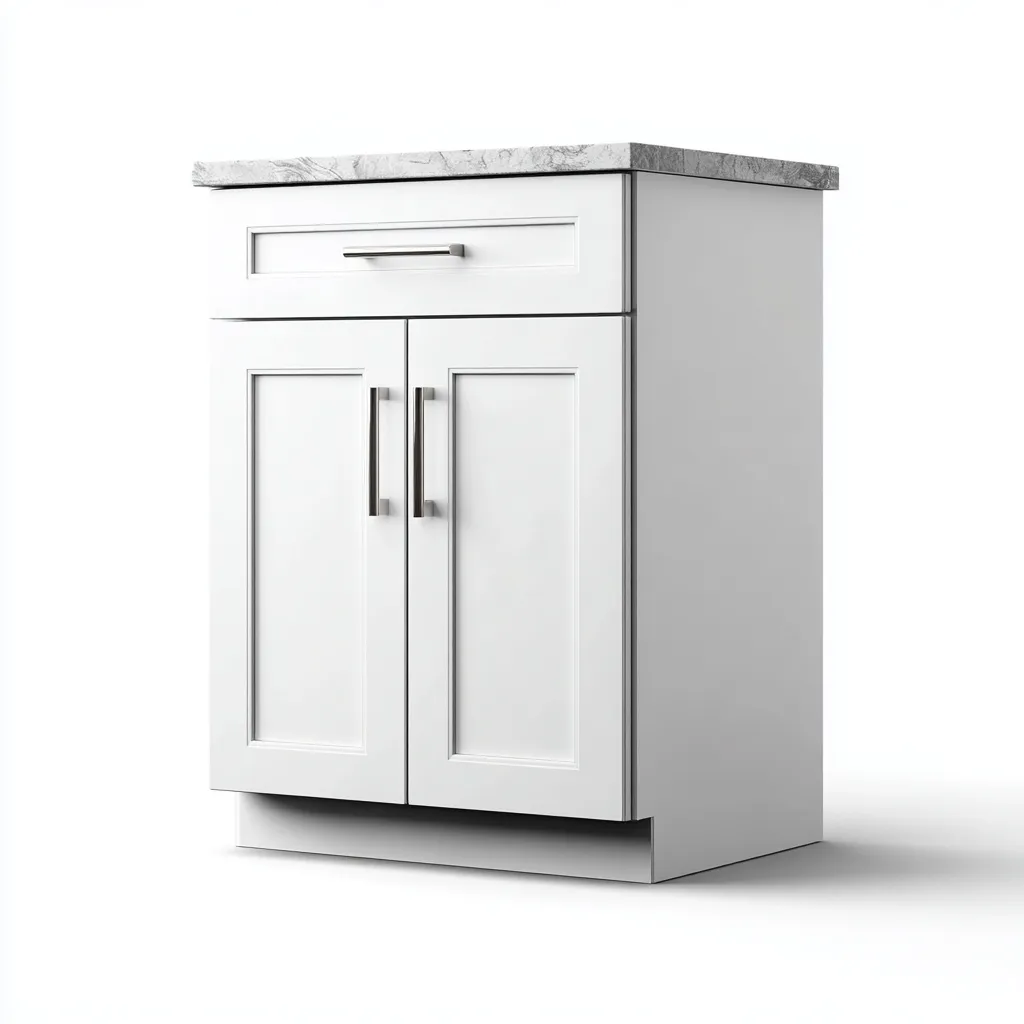 Meuble de rangement de cuisine 60x45x90 cm - blanc-gris - design moderne-Havengetio