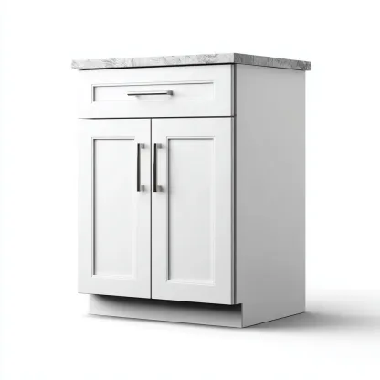 Meuble de rangement de cuisine 60x45x90 cm - blanc-gris - design moderne-Havengetio