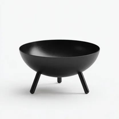 Chauffage extérieur en métal 60x60x38 cm - noir - bol de feu pour jardin-Havengetio