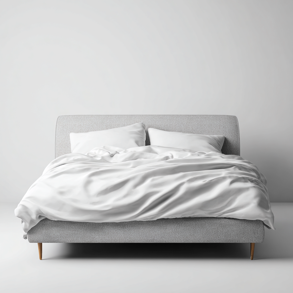 Lit double 200x160x105 cm - gris - design moderne-Havengetio