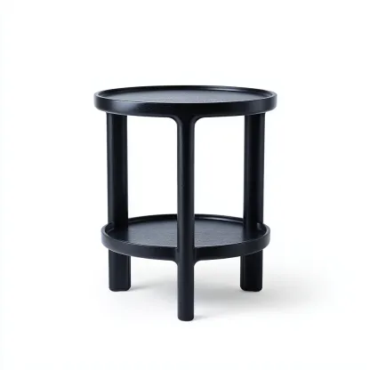 Table de jardin 45x45x55 cm - métal noir - design moderne-Havengetio