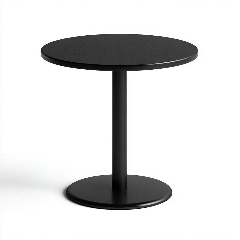 Table de jardin 60x60x72 cm - noir - design moderne-Havengetio