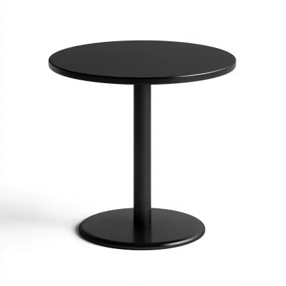 Table de jardin 60x60x72 cm - noir - design moderne-Havengetio