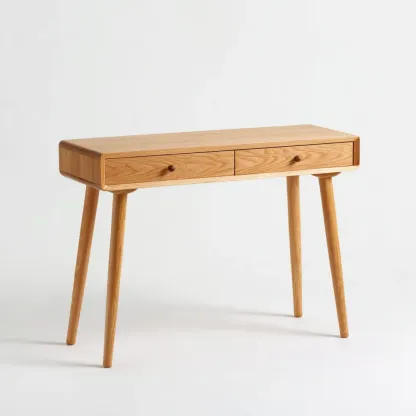 Scrivania in Legno Massello 120x45x75 cm - Design Scandinavo