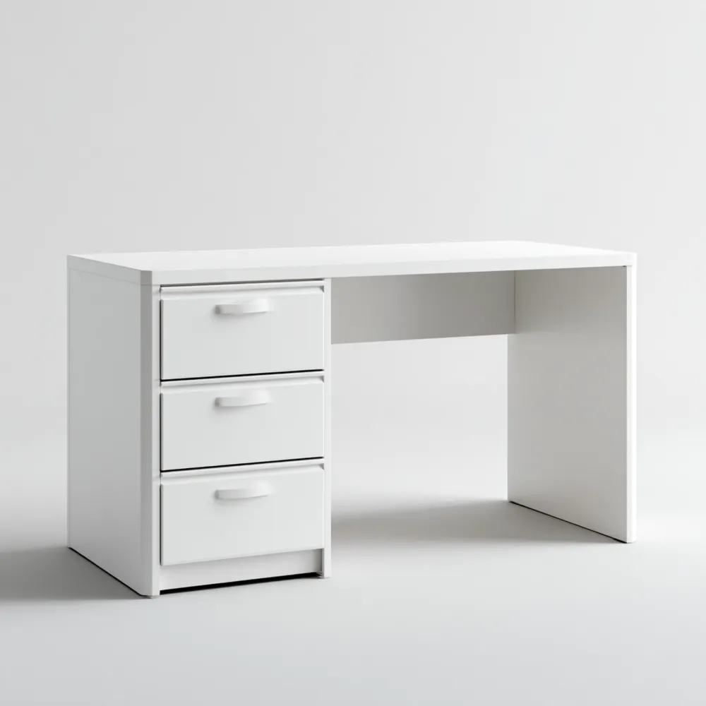 Scrivania con Cassetti in Legno 120x60x75 cm - Bianco - Design Moderno