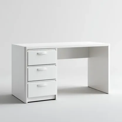 Scrivania con Cassetti in Legno 120x60x75 cm - Bianco - Design Moderno