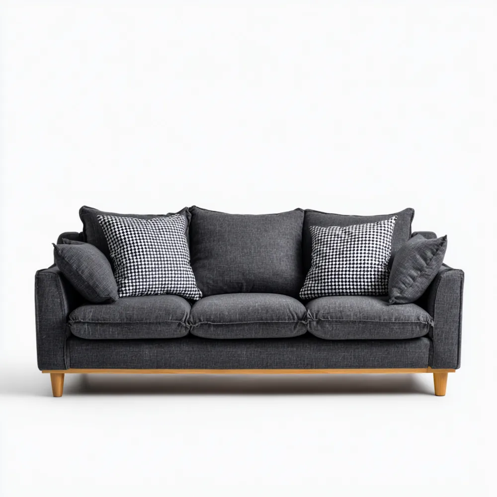 3-Sitzer-Sofa Stoff 200x90x85 cm - Dunkelgrau - Modernes Design-Warmdwellio