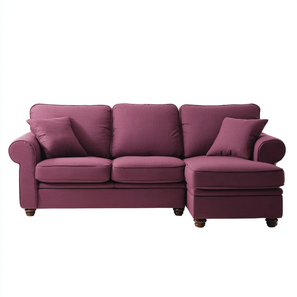 Ecksofa Stoff 250x150x85 cm – Lila – Klassisches Design-Warmdwellio