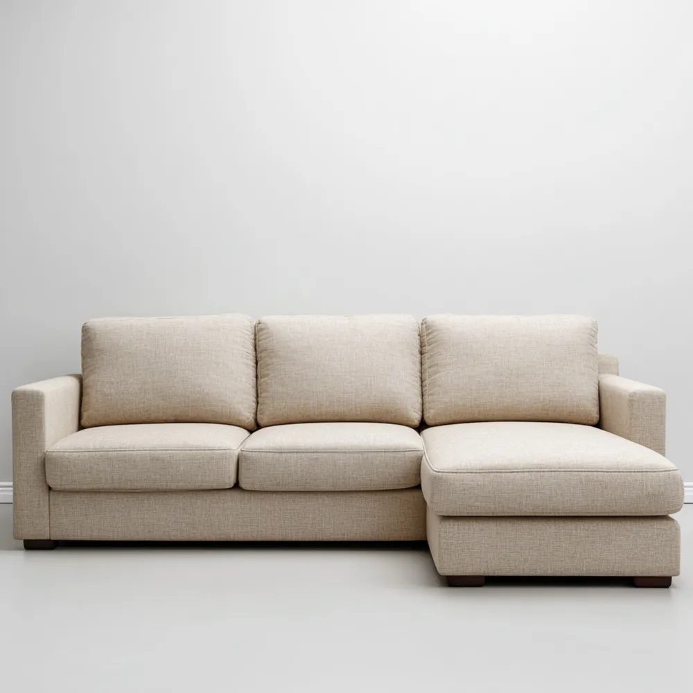 Ecksofa Stoffpolster 280x160x85 cm – Beige – Modernes Design-Warmdwellio