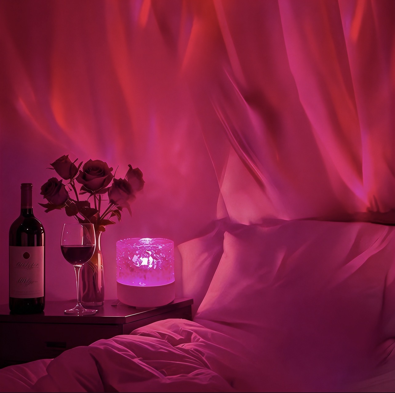 Romantic Valentine’s Day Gift Set  for Couples – Lingerie, Candles & Ambient Lights
