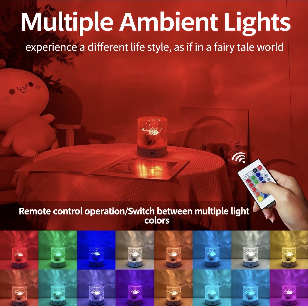 Romantic Valentine’s Day Gift Set  for Couples – Lingerie, Candles & Ambient lighting 18-piece set