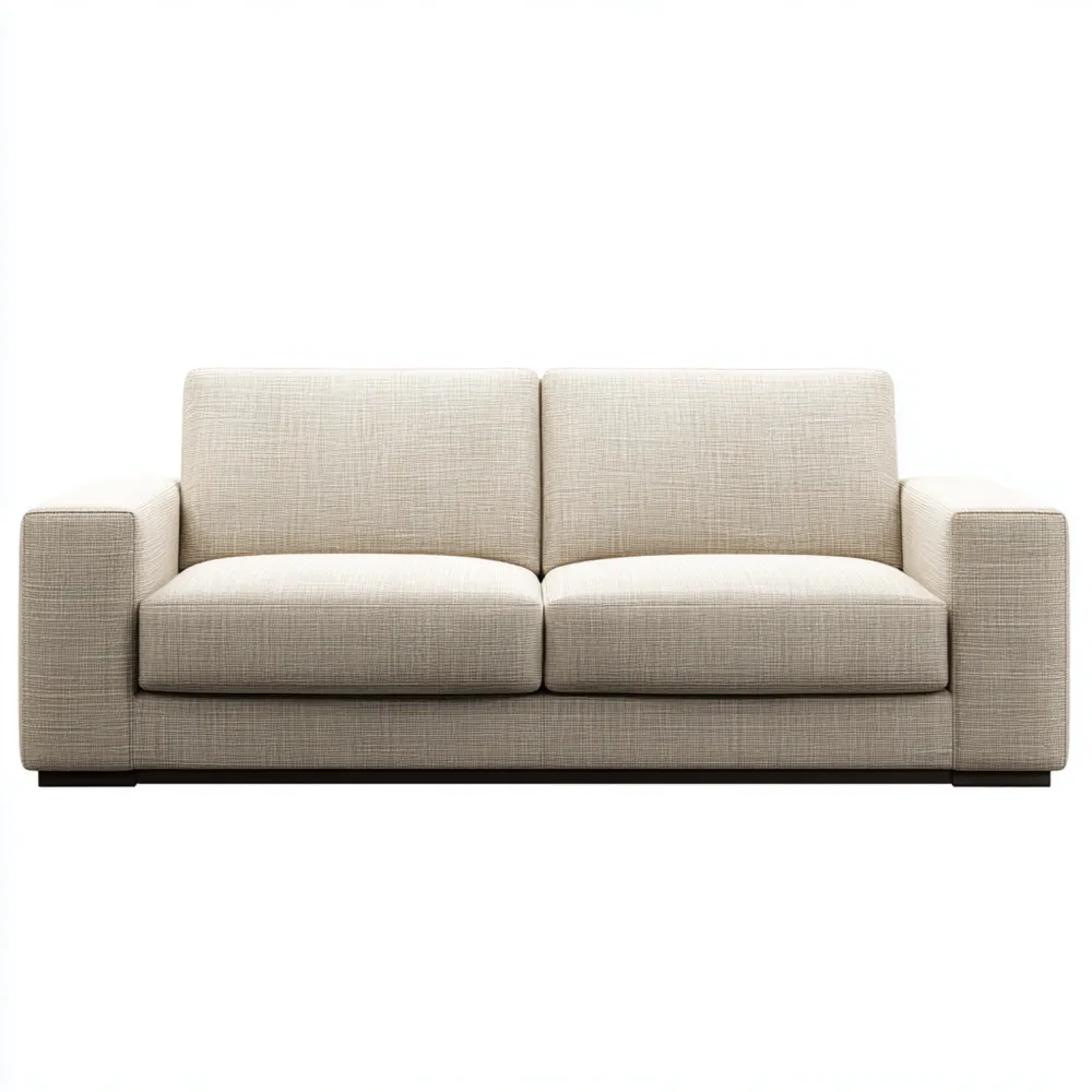 Canapé 2 places en Tissu 190x85x90 cm – Beige – Design Contemporain